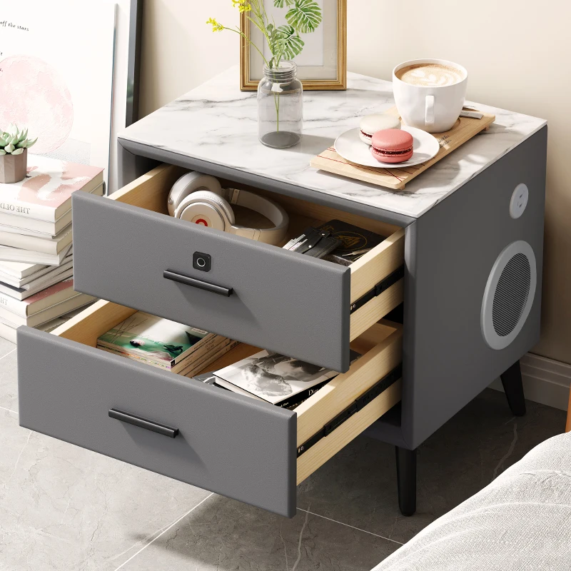 Stolik nocny dla graczy Luksusowy drewniany stolik Wyciszony prosty przemysłowy Moveis Para Quarto do sypialni