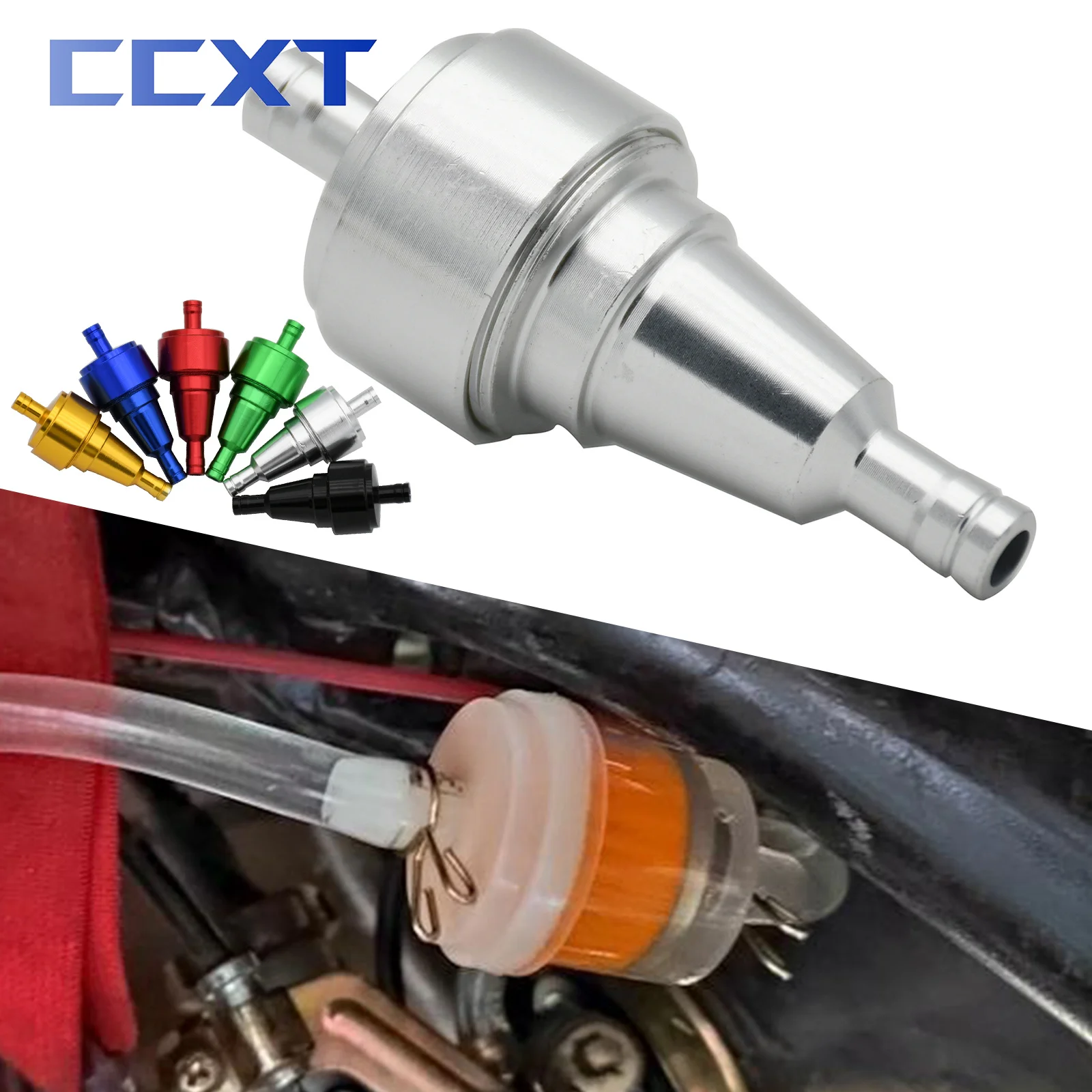 

6mm 5/16'' Motorcycle Inline Fuel Filter Gas Petrol Oil Filters For Kawasaki Yamaha Suzuki Honda Motocross ATV Scooter Universal