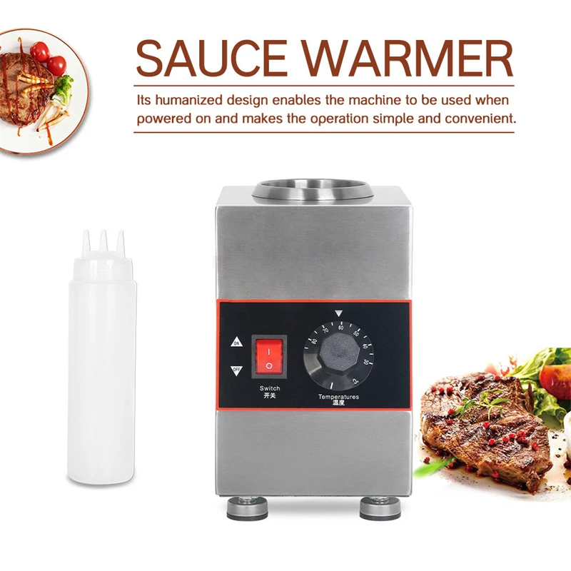 

Commercial Chocolate Heater Sauce Warmer Electric Stainless Steel Fruit Jam Heat Preservation Cheese Warming Machine