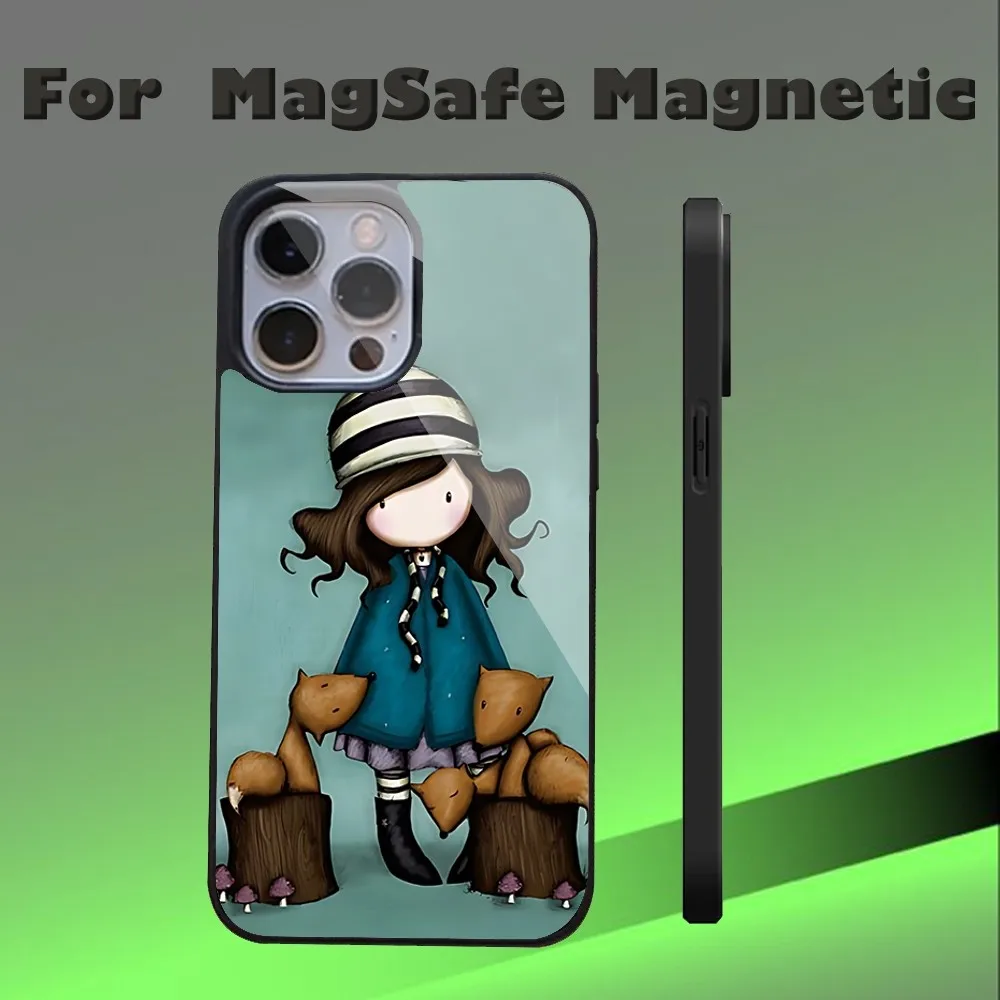 Прекрасный чехол для телефона Santoro Gorjuss IPhone 16 15 14 13 Pro Max 11 12 Mini Alex Mirror Magsafe