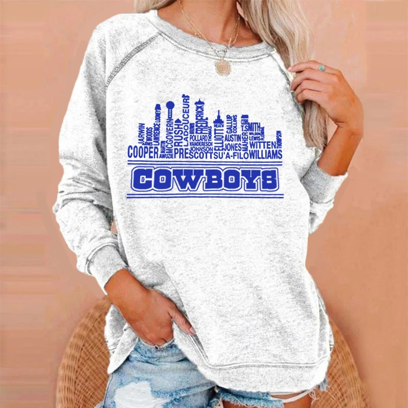 

Dallas Cowboys Temperament Fashion Printed Round Neck Sweatshirt