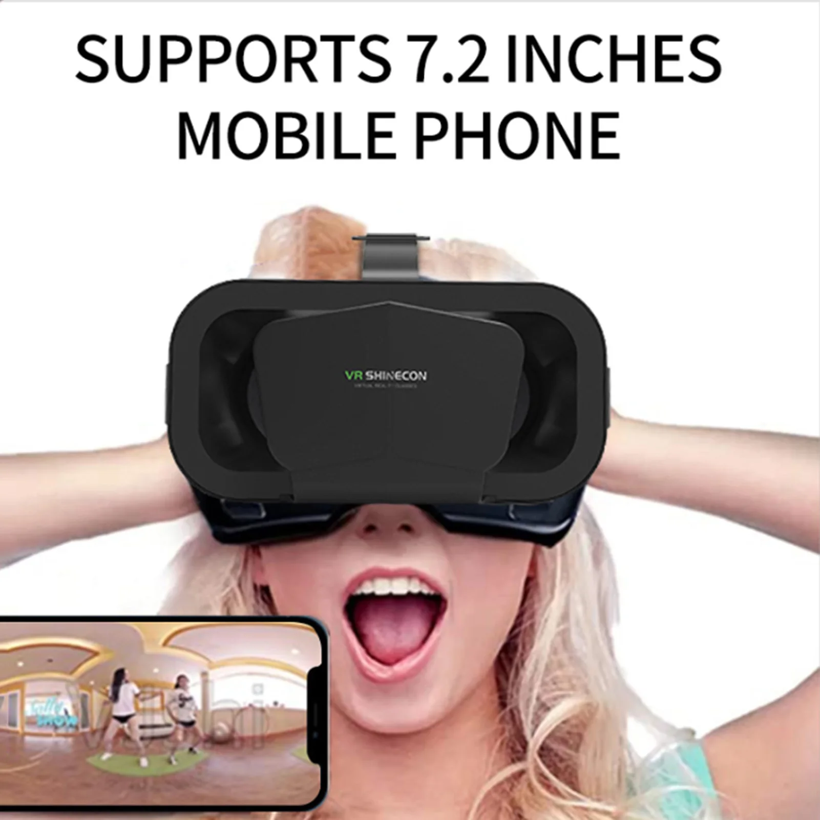 

VR Headset Virtue Reality Glasses For Movies Video Games Head-mounted 3D Virtual Reality VR Glasses Mobile Phone Movie Game