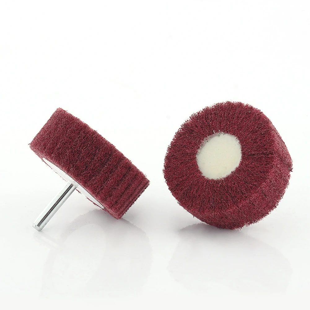 

Fiber Grinding Head 1pc 50/60/80mm 6mm Abrasive Aluminium Cylindrical Flap Nylon Polishing Red Scouring Pad Shank