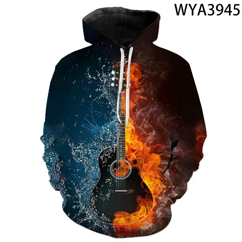 

Guitar Sweatshirts Hoodies 3D Printed Boy Girl Kids Fashion Jacket Men Women Children Cotton Hoody Coat Tops