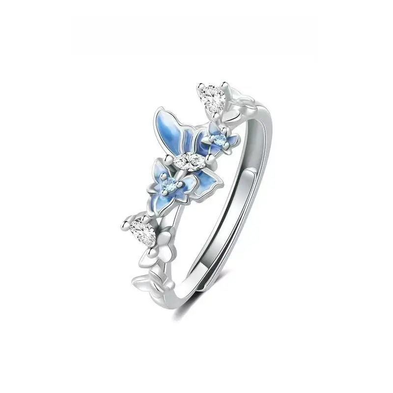 Фото Кольцо Tian Guan Ci Fu Серебряные кольца-бабочки для женщин Xie Lian Jewelry Cos Hua Cheng Metal Accesorios Party Fashion Trend №2