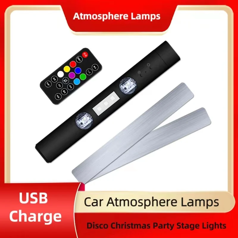 

USB Charge Car Atmosphere Lamps Disco Christmas Party Stage Lights Easy Installation Colorful Led Decorative Lighting