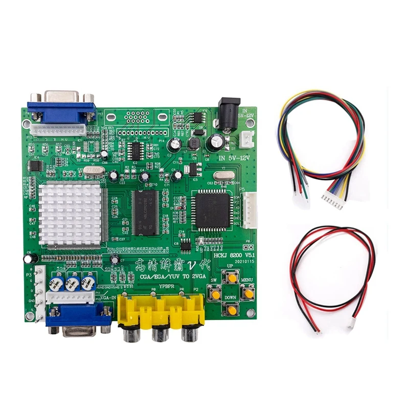 

Arcade Game RGB/EGA/YUV/CGA To VGA Output HD Video Converter Board For Arcade Game Monitor To CRT LCD PDP Projector
