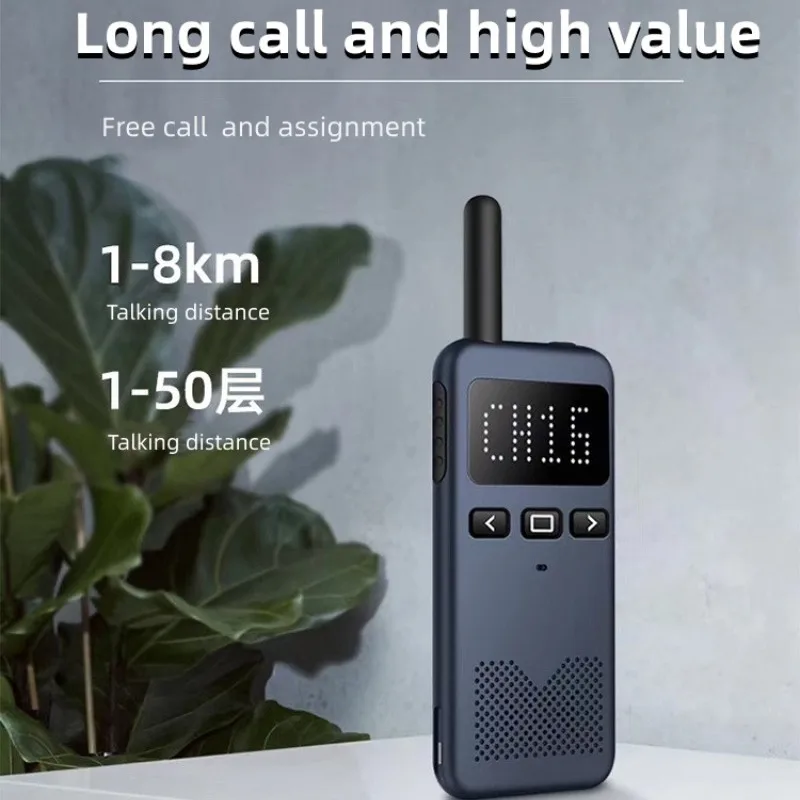Walkie Talkie  KaLaiSen D30 Mini Size USB Type C Phone PMR 446  Walkie-Talkies 2 PCS Two-way Radio Portable Radio PTT Hotel