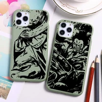 one piece black and white art sketch phone case for iphone 13 12 11 pro max mini xs 8 7 6 6s plus x se 2020 xr candy green cover