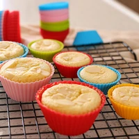 silicone cake cup candy color muffin cup baking accessories temperature resistant baking cake mold large 6 5cm small 5cm
