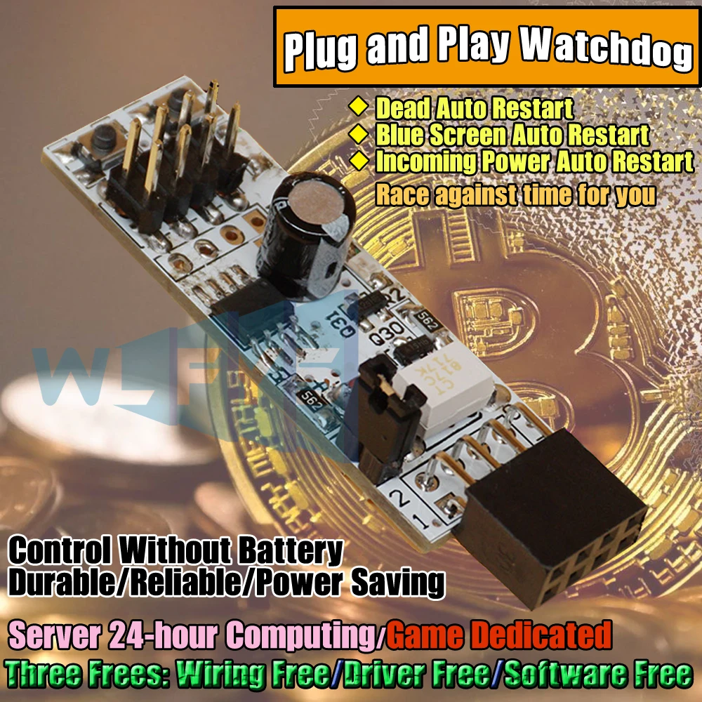 

Plug and Play Computer Watchdog/Boot Stick/AD ATM Machine/Power Start Crash Restart Never Shut Down