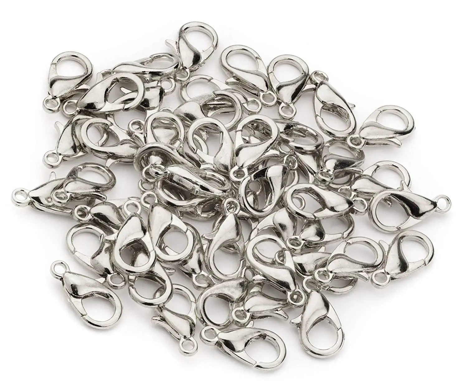 

100pcs 10-18mm Carabiner Clasps for Jewelry Making Components DIY Lobster Clasp Bracelet Necklace Hooks Chain Closure Key