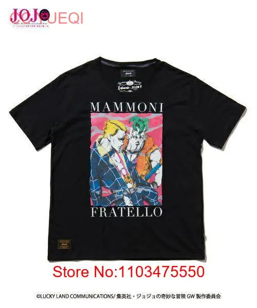 Футболка с изображением жалюзи и песчи Джоджо