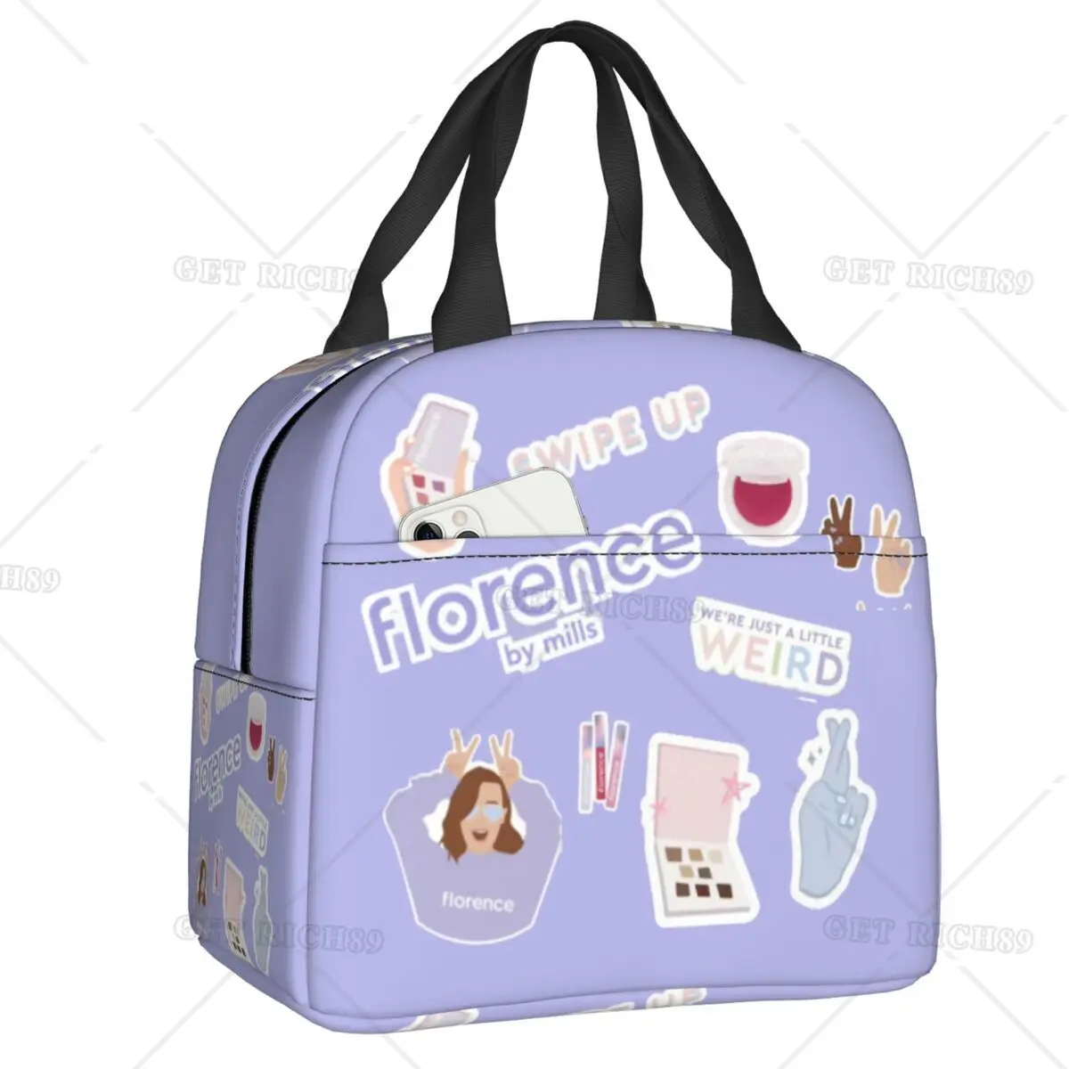 

Сумка для ланча «Флоренция по мельницам» на заказ, Женский термоохладитель, изолированный Ланч-бокс для взрослых, для офиса, работы, пикника, сумки-тоуты для еды