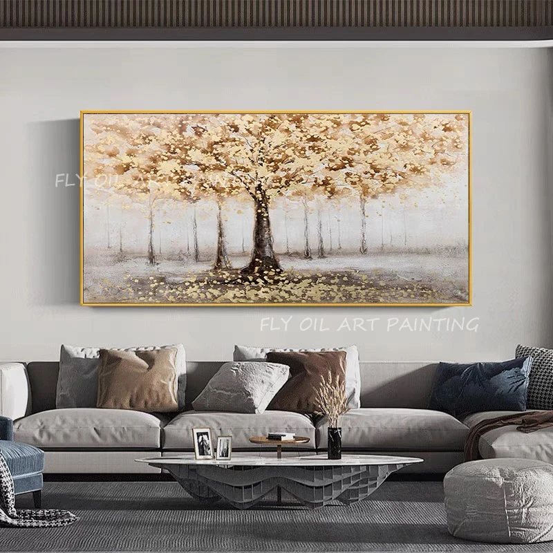 100% ручная роспись большого размера современное абстрактная океанская волна