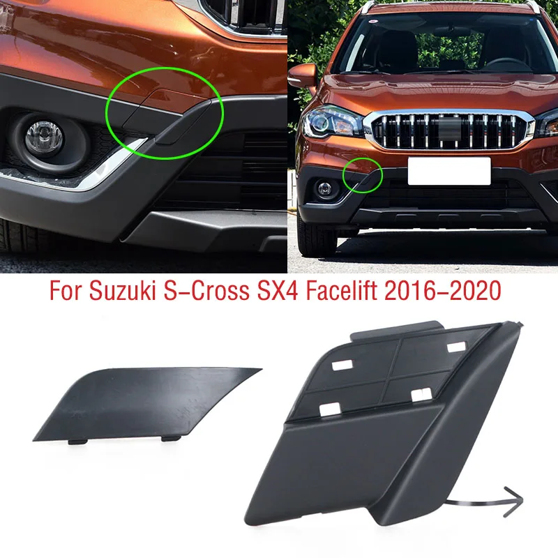 Car Front Bumper Tow Hook Cover Cap Trailer Hauling Eye Cover Lid For Suzuki SX4 S-cross Cross Facelift 2016 2017 2018 2019 2020