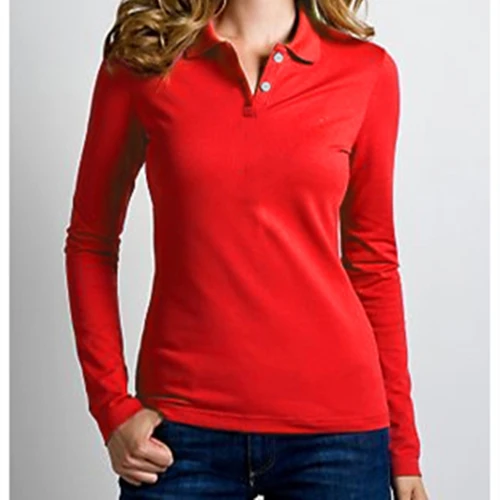 

High Quality Women New in Long Alligator Polos Shirts Ladies Cotton Graphic T Shirts Woman Golf Polo Shirt for Designer Clothes