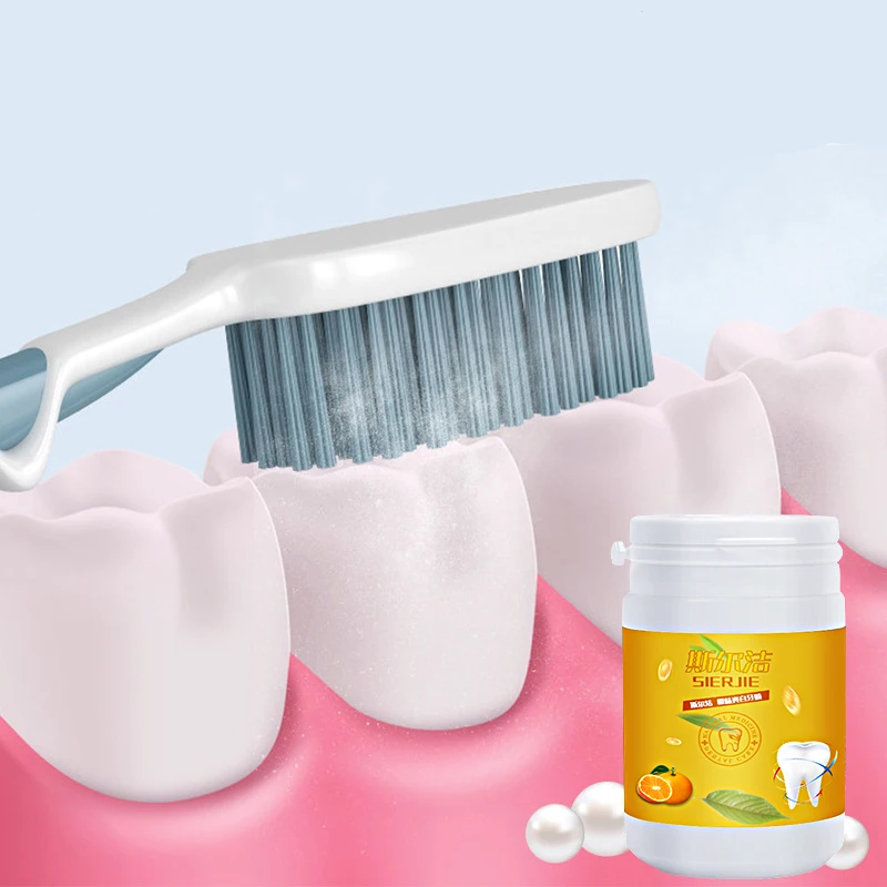 Отбеливающие чистящие пятна порошок для зубов декомпозиционный пигмент