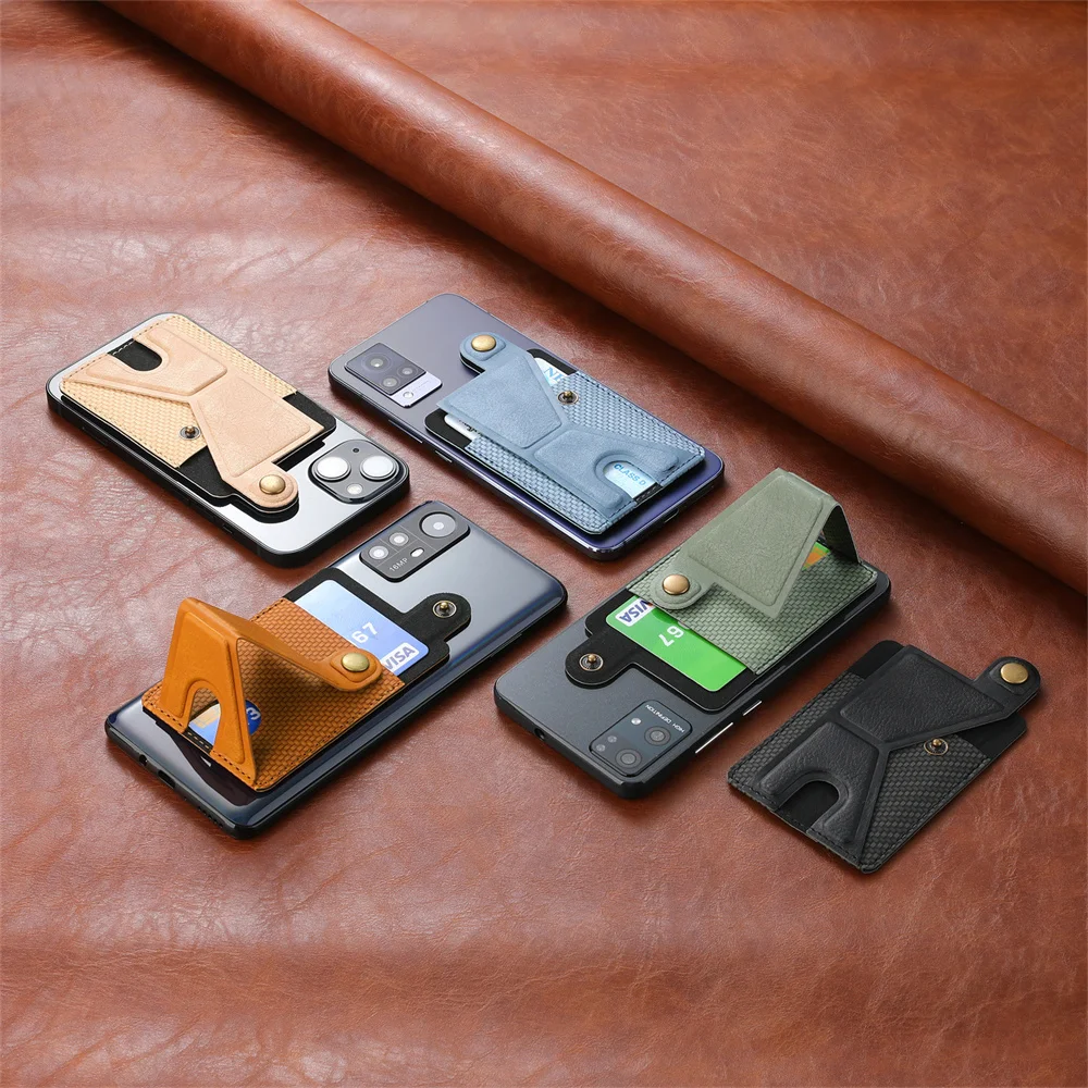 

Convenient Type K Card Bag Hidden Card Slot Phone Case Wallet Function Magnetic Button Leather Sheath Mobile Peripheral Compact