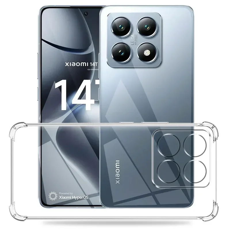 Чехол для Xiaomi 14T pro прозрачная оболочка мягкий силиконовый чехол телефона Xiomi 14Tpro