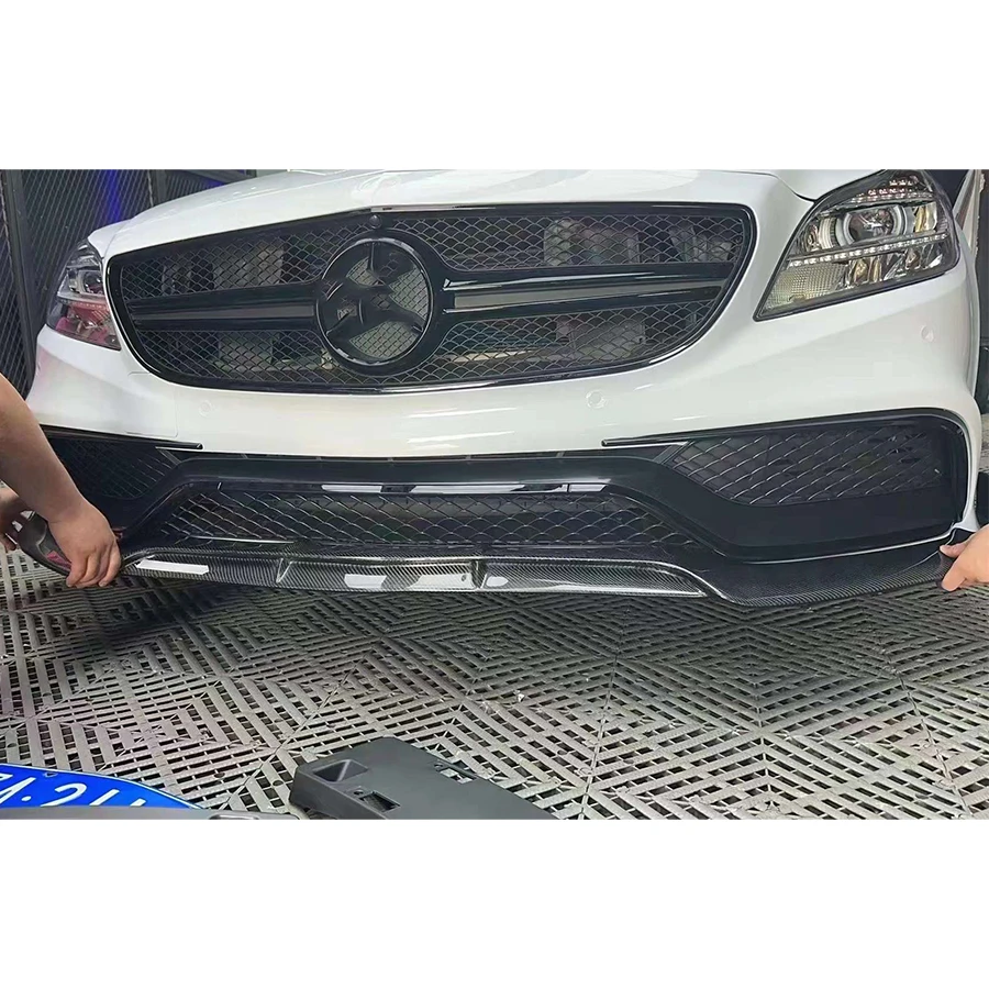 Для Mercedes Benz CLS Class CLS63 W218 Передний бампер автомобиля из углеродного волокна