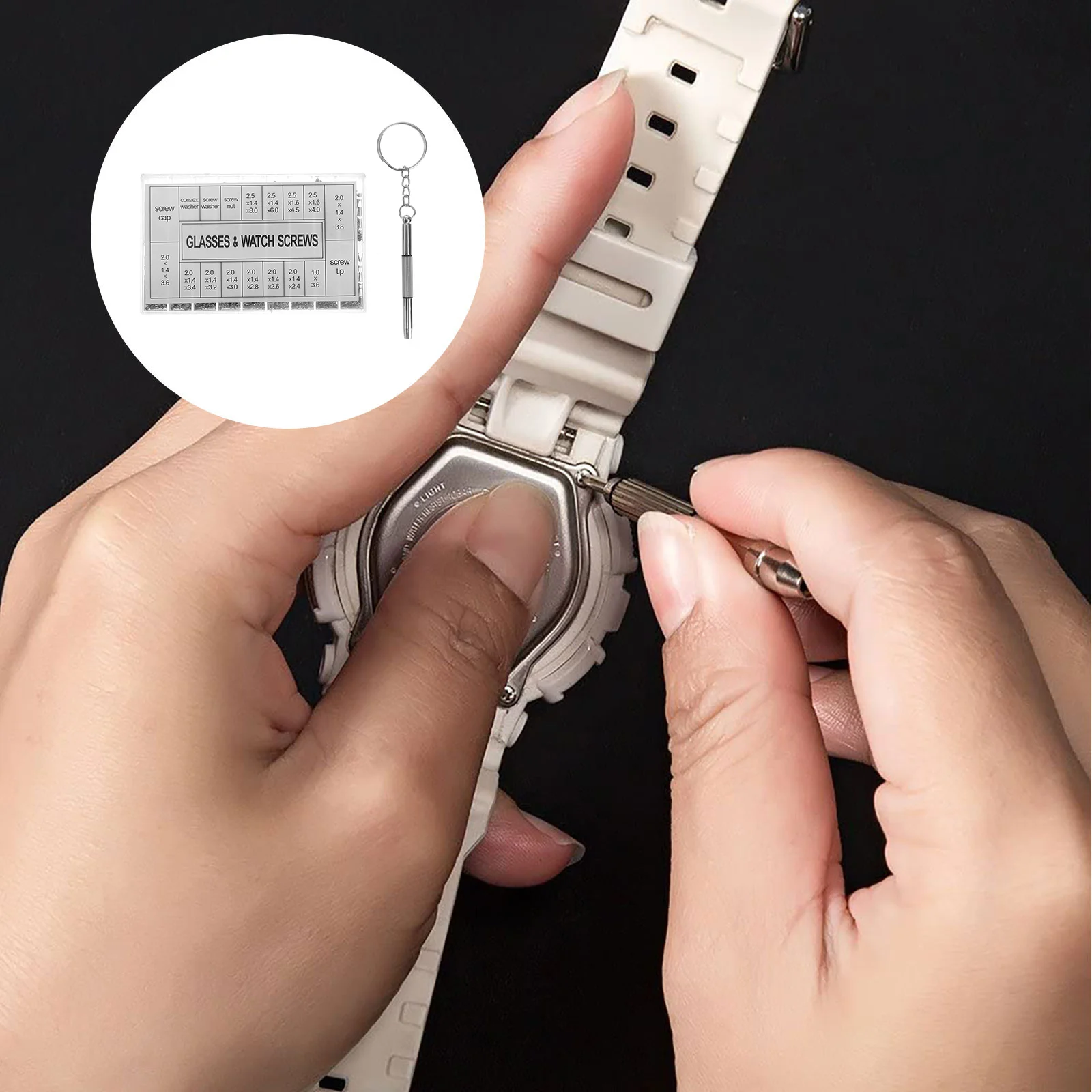 

1000 Pcs/set Glasses Repair Box Sunglasses Screws Watch Tool Eyeglasses Kit Miniature Tools