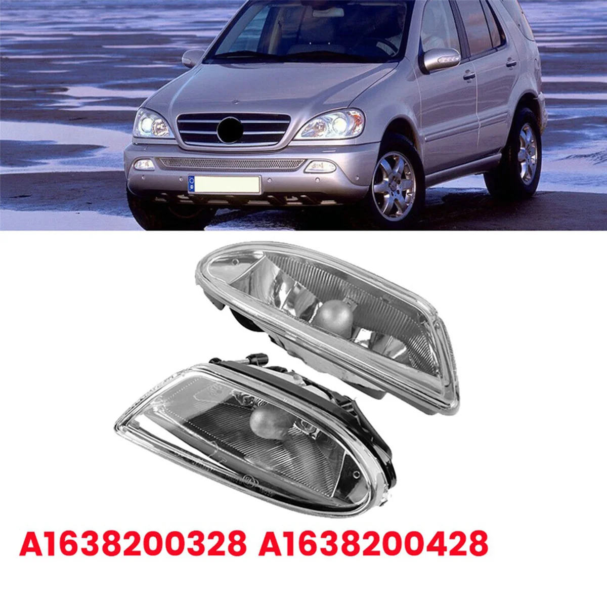 Противотуманная лампа для Mercedes-Benz W163 ML320 ML350 ML430 ML500 1998-2005 A1638200328 A1638200428 1 пара