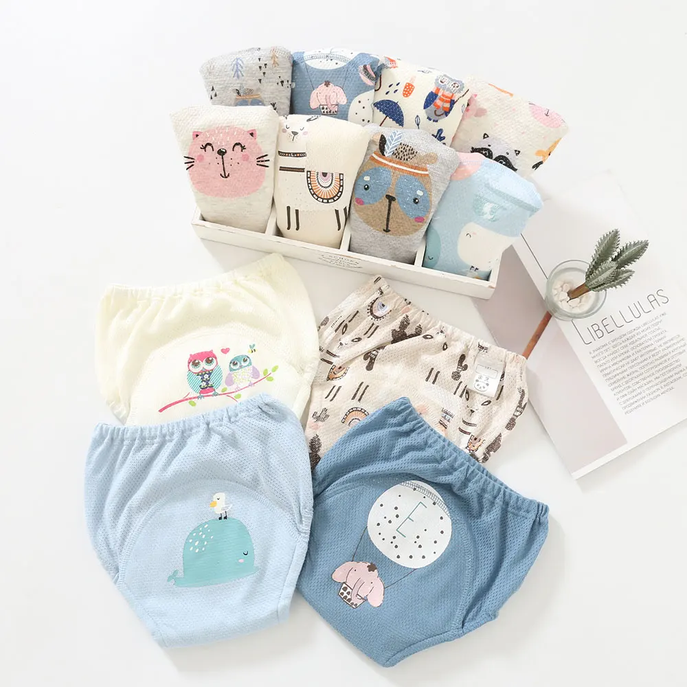 

4 шт./партия, детские летние дышащие подгузники