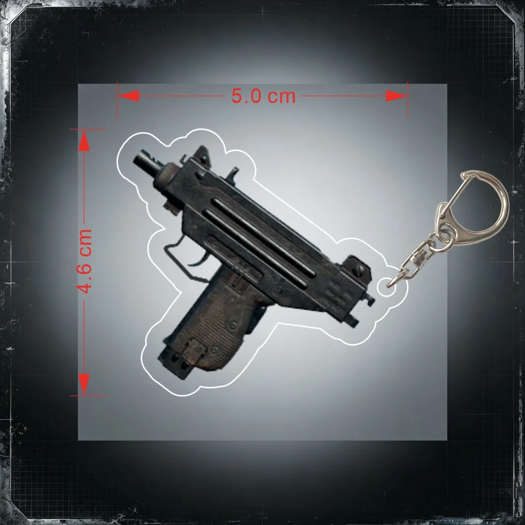 Фото Брелок из акрила с элементами игры PUBG: модели UMP45, AWM, AKM, M416, Kar98K, сковорода. Подвеска для сумки. Коллекционный подарок для фанатов игры. №4