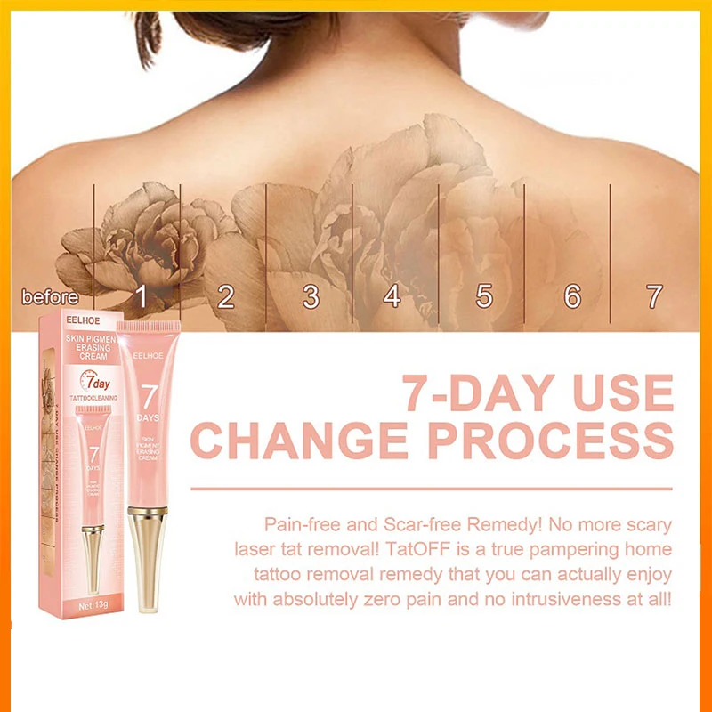 

7 Days Permanent Tattoo Removal Cream Moisturize Skin Tattoos Remover Gel No Pain Removal Maximum Strength Body Tattoo Cleaning