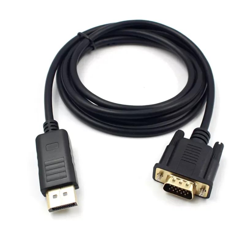 

1.8m Displayport To Vga Converter Dp Male To Vga Male Cable Adapter 1080P Display Port Connector For Laptop Desktop Table Pc
