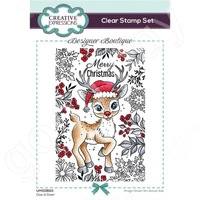 christmas cute deer clear stamps scrapbook diary decoration stencil embossing template diy greeting card handmade new 2022