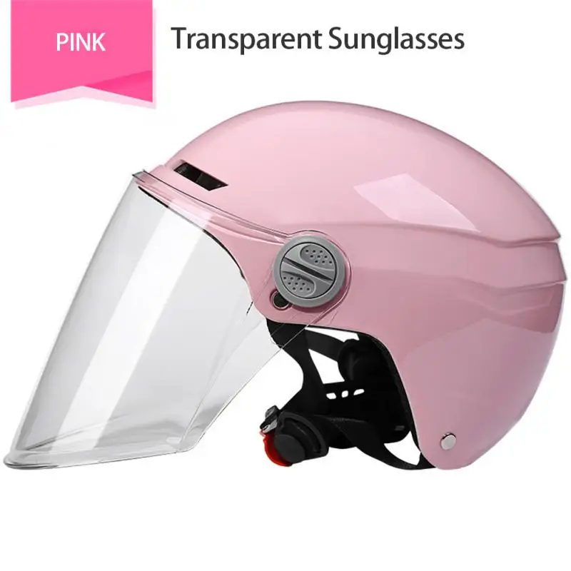 

Летние мотоциклетные шлемы с двойными линзами, мотоциклетный шлем с открытым лицом, Электрический защитный шлем для женщин и мужчин, мотоци...