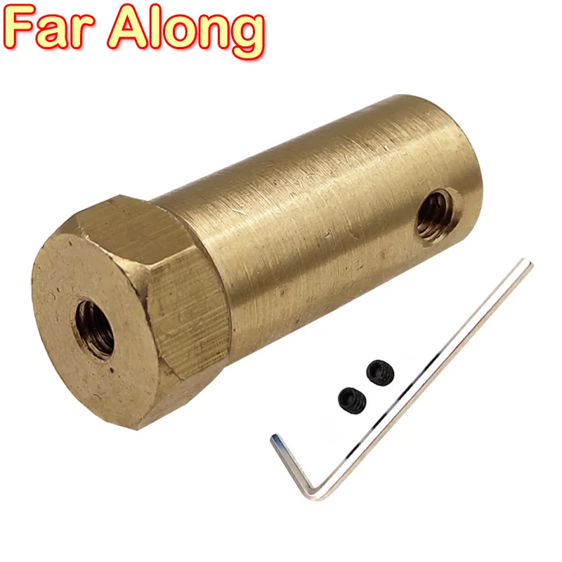 

Латунная Шестигранная муфта, увеличенная внутренний диаметр 30 мм, доступна в 3/4/5/6/7/8 мм, может быть подключена к игрушечному колесу и маленькому мотору, 1 шт.