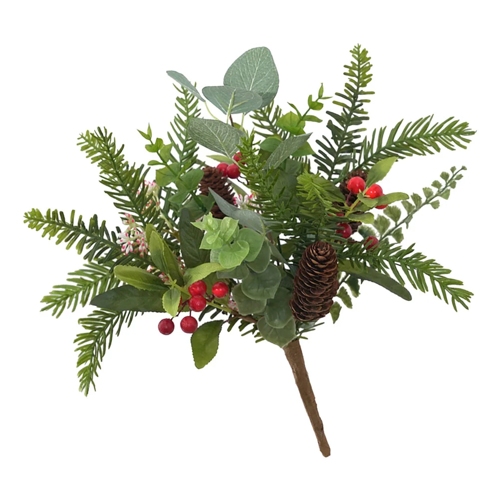 

Vase Flower Greenery Decor Wedding Stem Leaves Flowers Faux Eucalyptus Artificial Fake Bush Silk Christmas Picks Berry