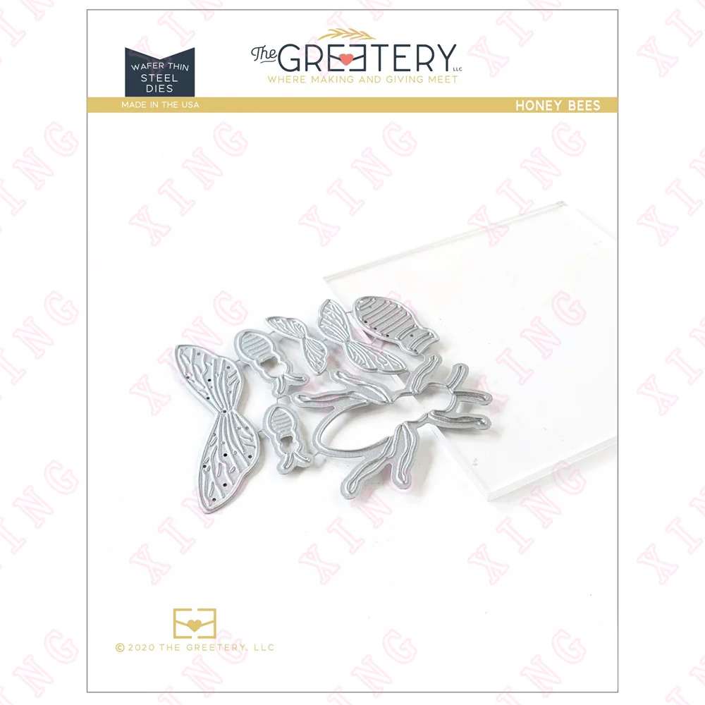 

2022 Scrapbook Diary Decoration Embossing Template Honey Bees Metal Cutting Dies Diy Greeting Card Handmade Craft Reusable Molds