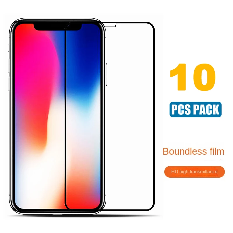 

10PCS Screen Protector for IPhone 7 8 6 6S Plus XR X XS Max 11 12 13 Pro Tempered Glass for IPhone 14 Pro Max Glass Protecter