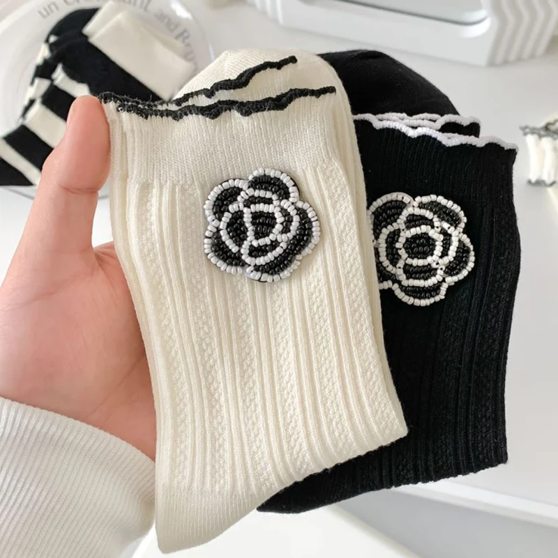 5 Pair /Lot Comfortable Luxury Women Accessories Lace Socks Kawaii Girl Socks  Students Beautifu Street Style Cute Fashion New