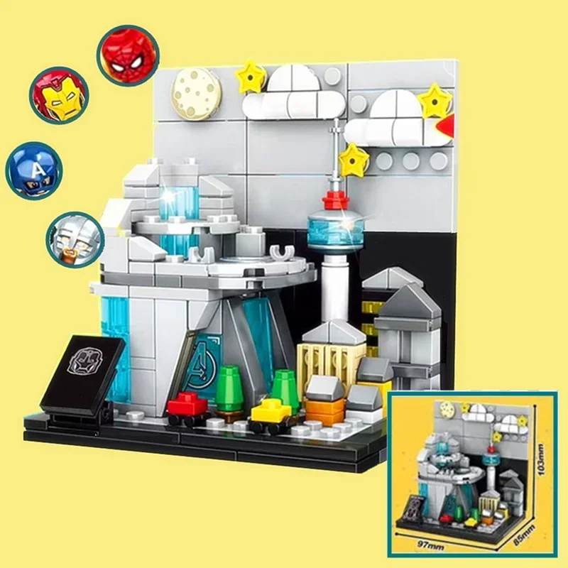 Фигурки героев Miniso Marvel железные человек Мстители башня Базовый Дисплей Тор