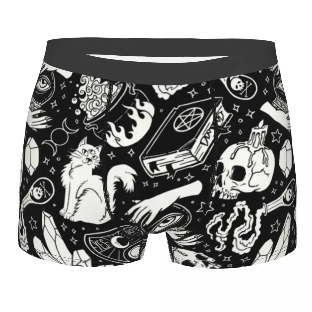 

Witchy Pattern Boxer Shorts Men Printed Male Soft Witch Occult Supernatural Witchy Vibes Pagan Crystals Underwear Panties Briefs