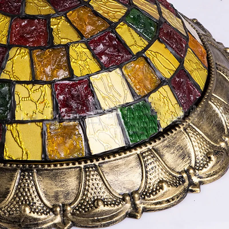 Витражные потолочные лампы для гостиной спальни фотолампы дома освещение в