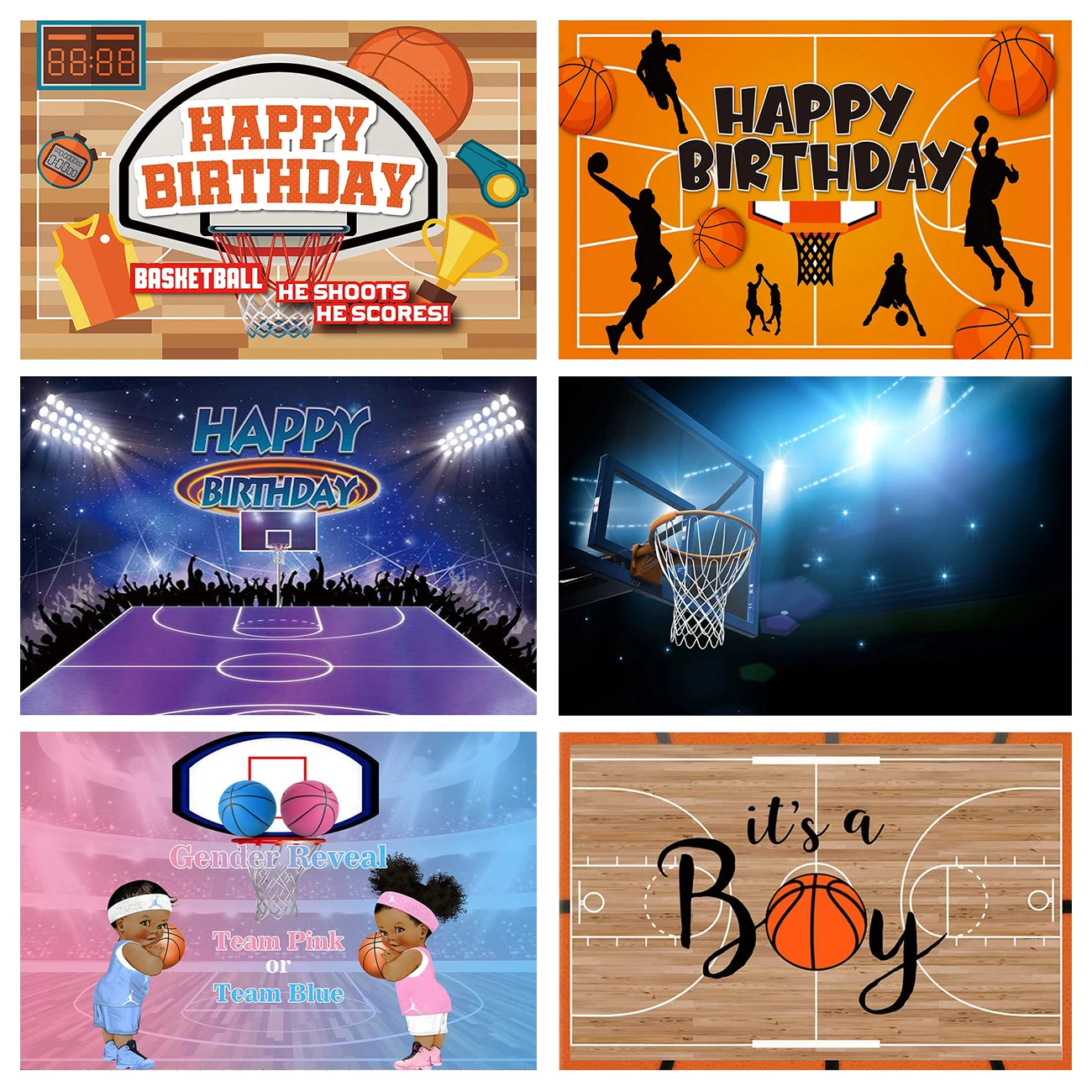 

Basketball Theme Backdrop 23 Sports Boy Birthday Party Photography Background Dessert Table Banner Photo Booth Gender Reveal