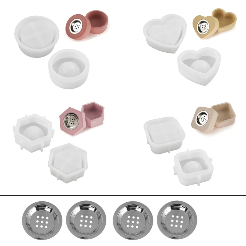 R2LD 4 комплекта форм для чехлов из смолы формы банок силиконовой с крышкой