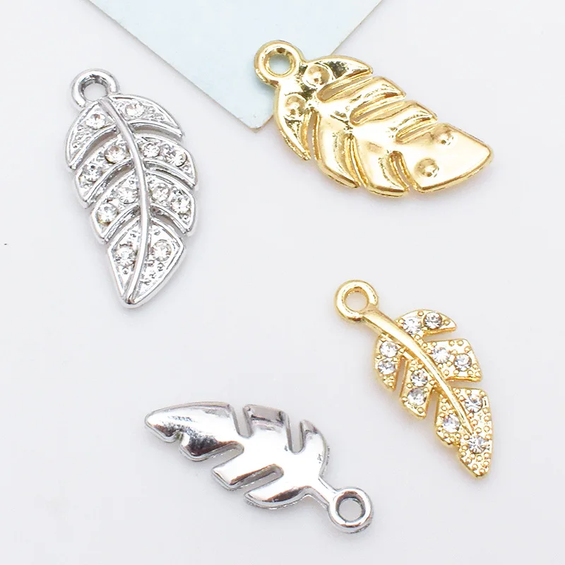 

10 шт., металлические подвески в виде листьев