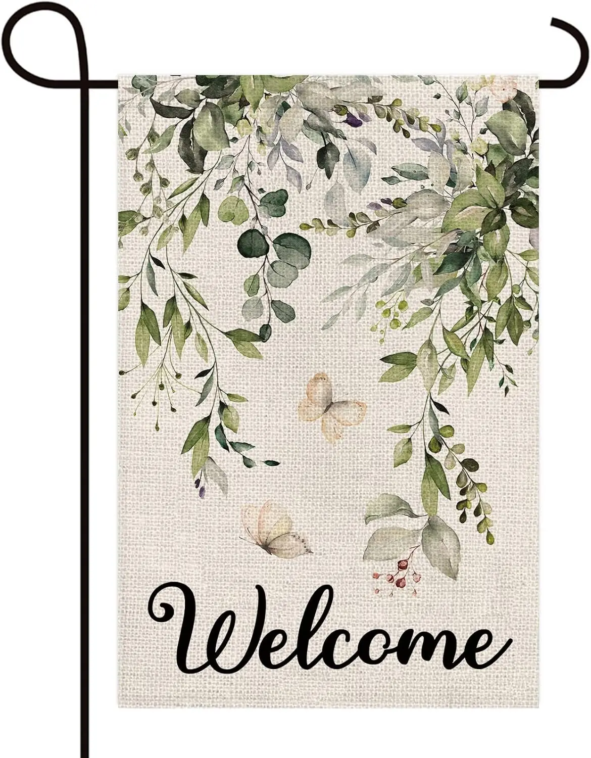 Texupday Добро пожаловать зеленые растения цветочные украшения двухсторонняя