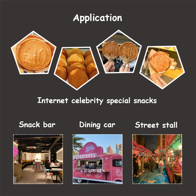 Машина для выпечки вафель в форме монеты 4 шт.