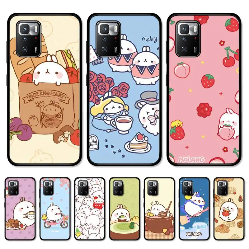 

kawaii Tea with Molang Phone Case for Redmi 5 6 7 8 9 A 5plus K20 4X S2 GO 6 K30 pro
