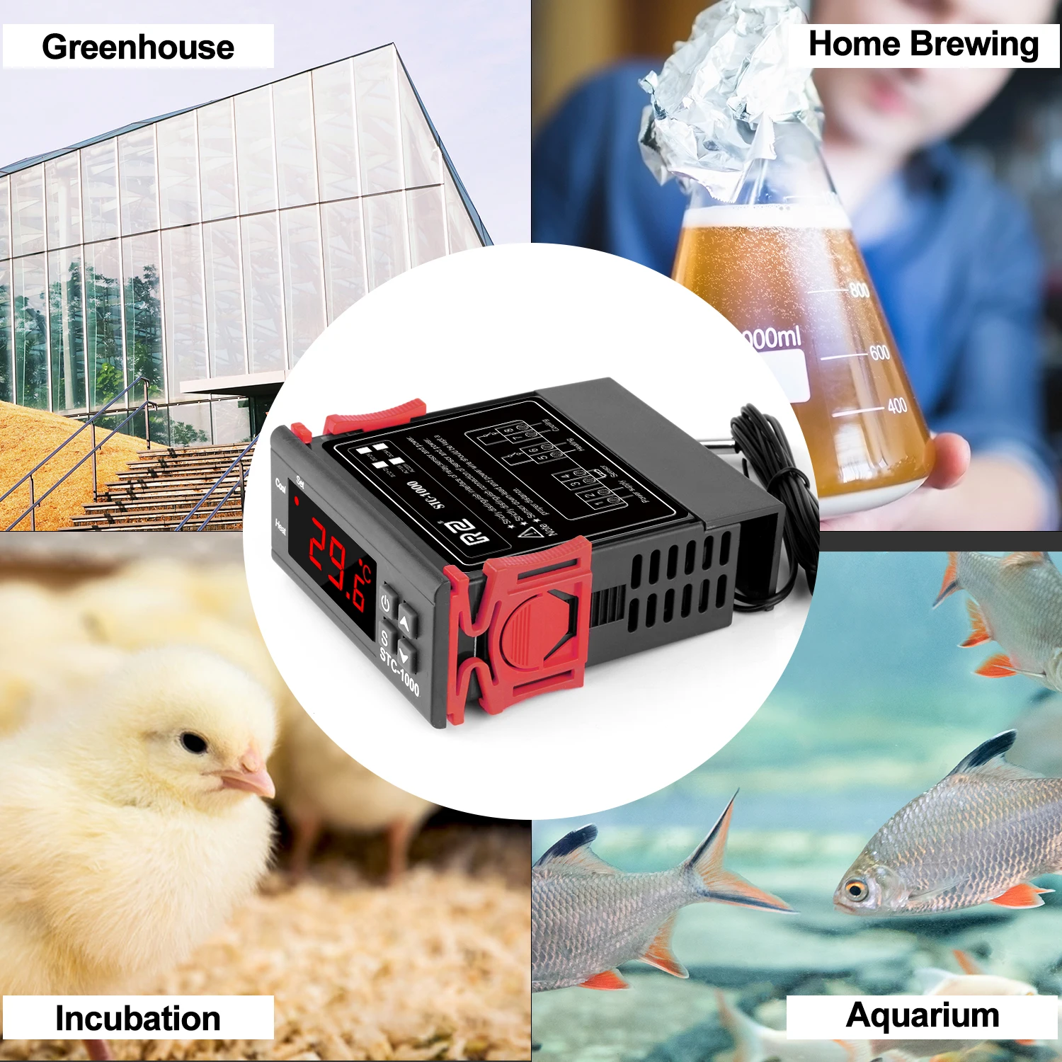 

Регулятор температуры RZ с цифросветодиодный ным дисплеем, 10 А