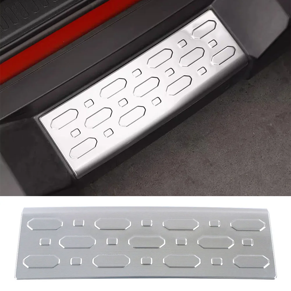 Для GWM Tank 300 2021-2024 задний багажник, задняя дверь, накладка на порог, защитная пластина из нержавеющей стали, устойчивая к царапинам