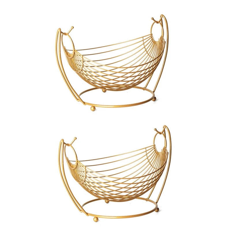 

2X Nordic Creative Fruit Basket Snack Storage Basket Personalized Home Fruit Tray Desktop Snack Storage Basket